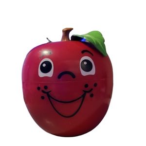 FISHER PRICE Happy Apple 1972 Short Stem.Roly Poly Vintage Chime Toy.